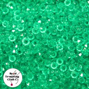 Bicone Bead – Flat – 6mm – Green - 100 Pieces