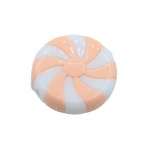 Candy Coin – 24mm – White / Apricot