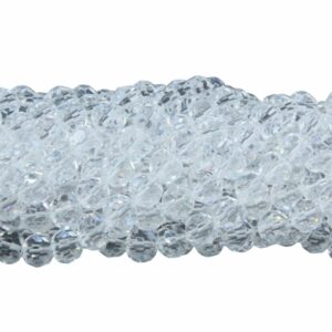 10mm Faceted - Round - Crystal - 60cm Strand
