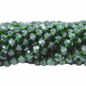 10mm Faceted - Round - Green - 60cm Strand