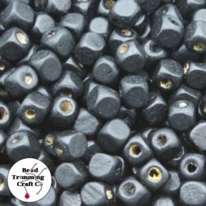 Wood Bead – Cube - 8mm – Black