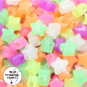 Star Pony Bead - 13mm - Glow In The Dark