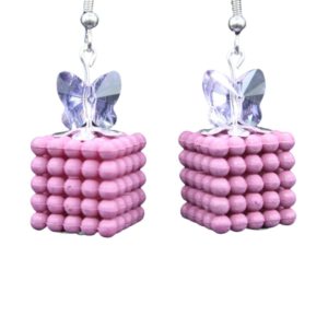 Christmas Present / Bow Earring - Burgundy / Violet