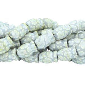 Polymer Clay Vase Shape - 18 x 12mm - 39cm Strand - Grey