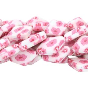 Polymer Clay Diamond Shape - 26mm - 40cm Strand - E