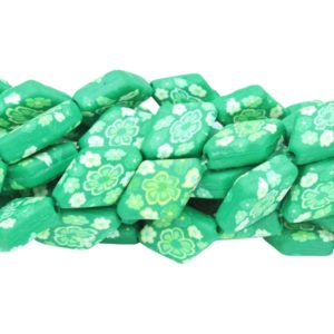 Polymer Clay Diamond Shape - 26mm - 40cm Strand - G