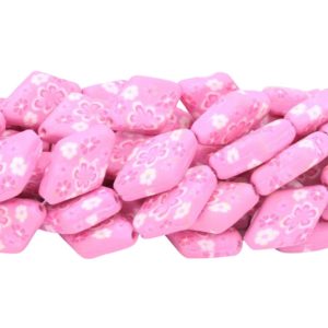 Polymer Clay Diamond Shape - 26mm - 40cm Strand - B