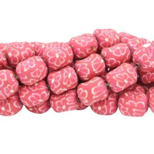 Polymer Clay - 14mm Barrel - 40cm Strand