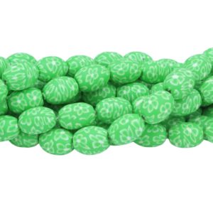 Polymer Clay Oval - 14 x 12mm - 36cm Strand - C