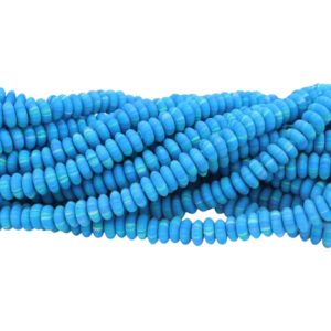 Polymer Clay Spacer - 9mm - 40cm Strand - Blue Swirl