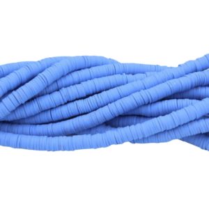 Polymer Clay Washer - 6mm - 45cm Strand - Blue