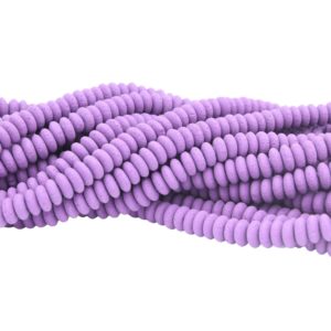 Polymer Clay Spacer - 9mm - 40cm Strand - Purple