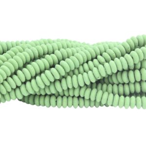 Polymer Clay Spacer - 9mm - 40cm Strand - Green