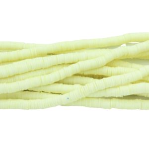 Polymer Clay Washer - 6mm - 45cm Strand - Lemon