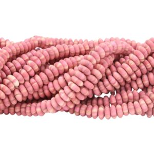 Polymer Clay Spacer - 9mm - 40cm Strand - Apricot Swirl