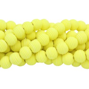 Polymer Clay Beehive Shape - 12mm - 30cm Strand - Yellow