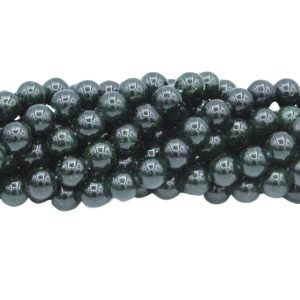 Green Sandstone – SYN – 4mm Round – 38cm Strand