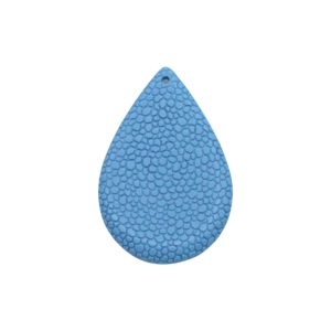 45 x 30mm Reconstituted Shell Drop - Blue
