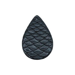 43 x 32mm Reconstituted Shell Scale Drop - Black