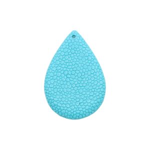 45 x 30mm Reconstituted Shell Drop - Turquoise