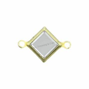 Swarovski Channel – Diamond – 8mm – 2 Loop – Gold / Crystal