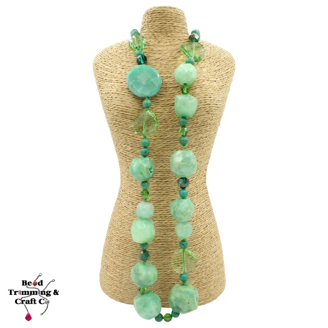 Gemstone / Swarovski Necklace - 82cm - CV