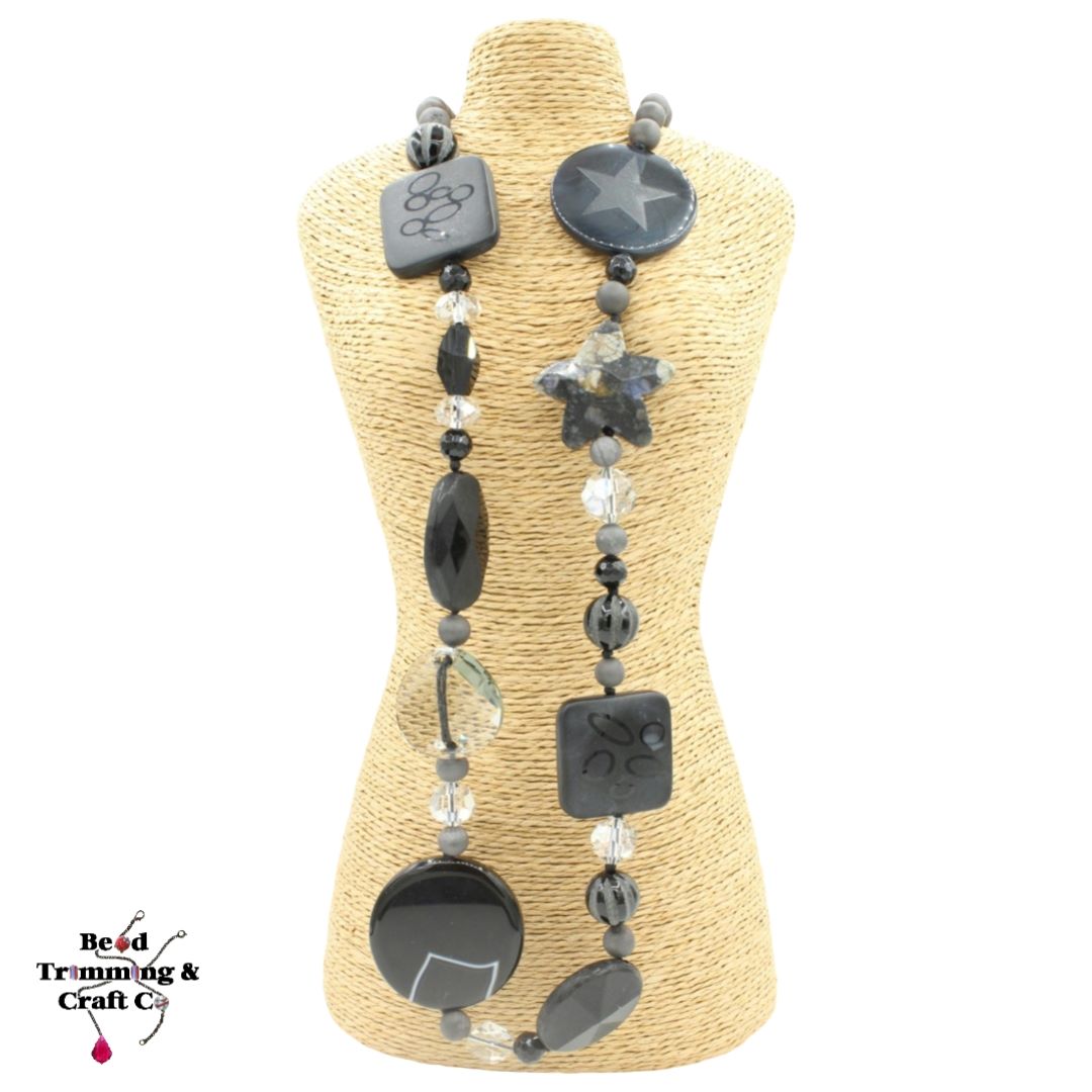 Gemstone / Swarovski Necklace - 80cm - CF