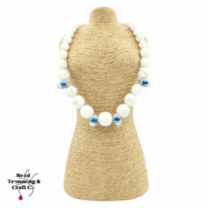 Howlite / Swarovski Eye Necklace - 49cm - SZ