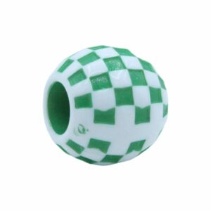Round Checker Bead – 20mm – Green