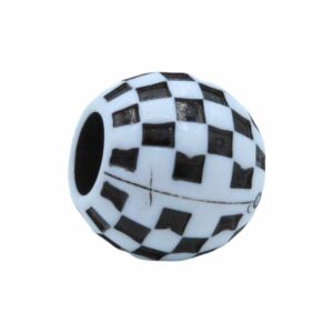 Round Checker Bead – 20mm – Black