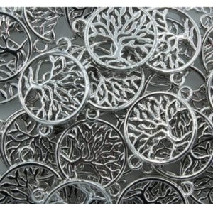Tree Of Life Joiner - 21 x 15mm - Antique Silver