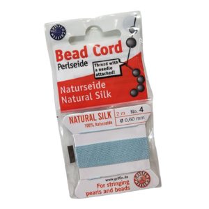Natural Silk Bead Cord - 0.6mm - Turquoise