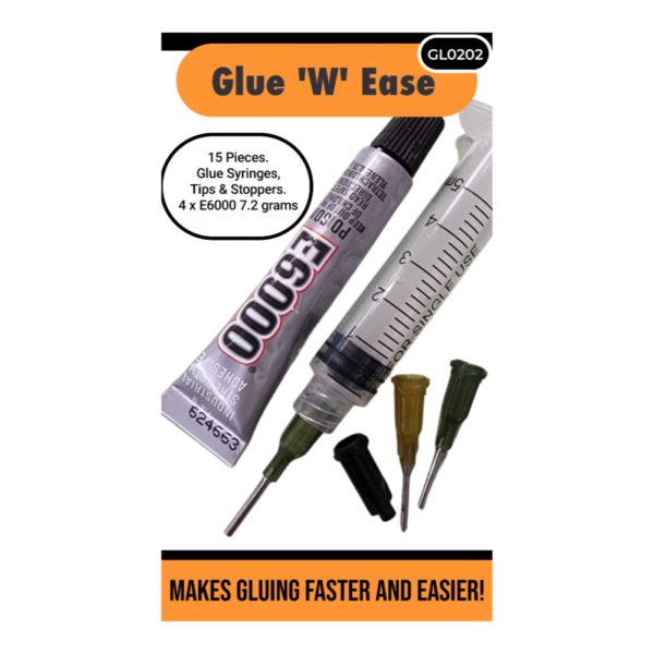 Glue 'W' Ease - Syringes, Tips, Stoppers & E6000 7.2gms x 4