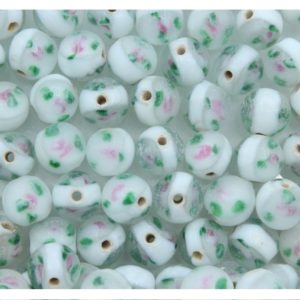 Flower Pattern - 8mm - White