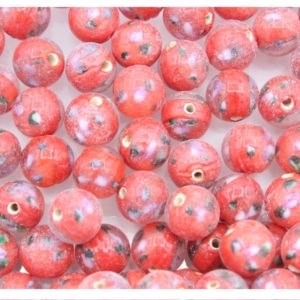 Flower Pattern - 8mm - Red