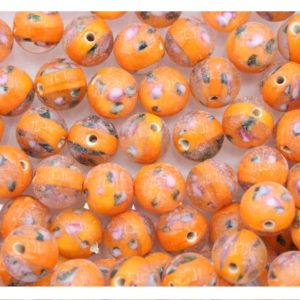 Flower Pattern - 8mm - Orange