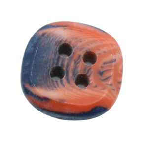 Patterned Button - 20mm - Black / Red
