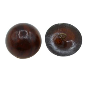 Dome Button - 18mm - Dark Amber