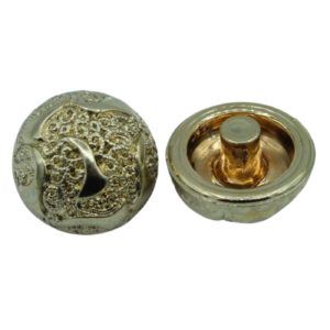 Filigree Button - 18mm - Antique Gold