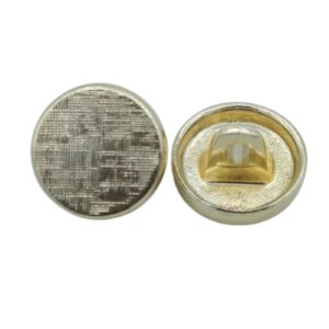 Textured Flat Button - 13mm - Gold