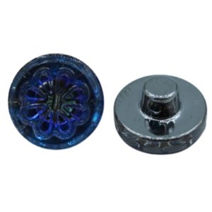 Swarovski 3320/4 - Button - 10mm - Bermuda Blue