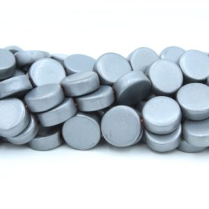 Hematite - 10mm Coin Shape - Hematite - 40cm Strand