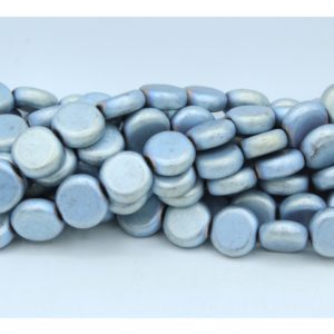 Hematite - 10mm Coin Shape - Steel - 40cm Strand