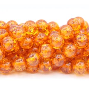 Imitation Amber - 6mm - Amber - 40cm Strand