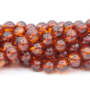 Imitation Amber - 6mm - Dark Amber - 40cm Strand