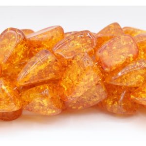 Imitation Amber - 25mm Nugget - Amber - 40cm Strand