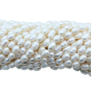 Freshwater Pearl - Rice - 7 - 8mm - 34cm Strand