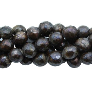 Freshwater Pearl - Faceted - 10 - 15mm - 40cm Strand - Brown