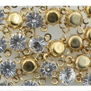 Round Setting - 7mm - 4 Loop - Crystal / Gold