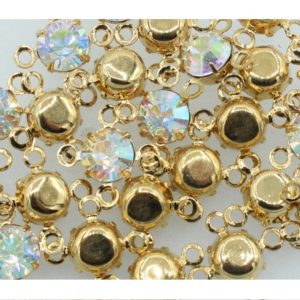 Round Setting - 7mm - 4 Loop - AB / Gold